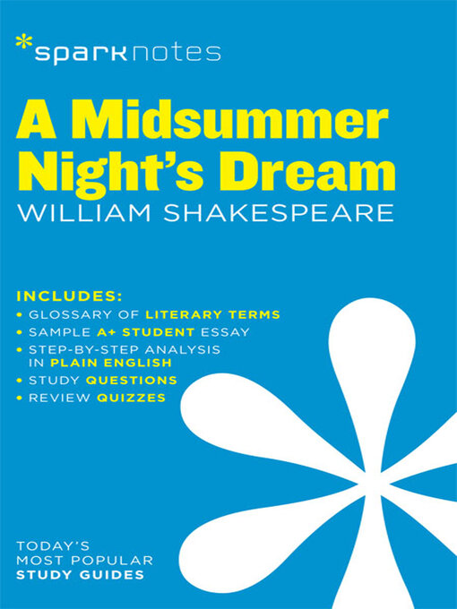 Title details for A Midsummer Night's Dream SparkNotes Literature Guide by SparkNotes - Wait list